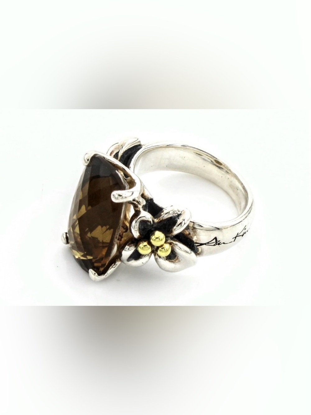 Rare Michael Dawkins Ann King 925 Smoky Quartz Ring ! Authentic! Sz5.5